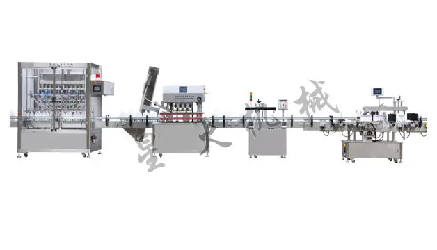 1000mL八头膏体灌装生产线,全自动膏体液体灌装流水线